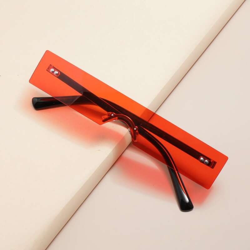 Guys Rimless Tinted Lens Sunglasses, Red 
Guys Rimless Tinted Lens Sunglasses, Red