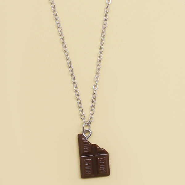 Chocolate Charm Necklace, Brown