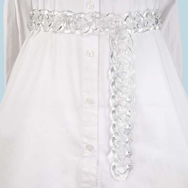 Acrylic Chain Belt, Clear