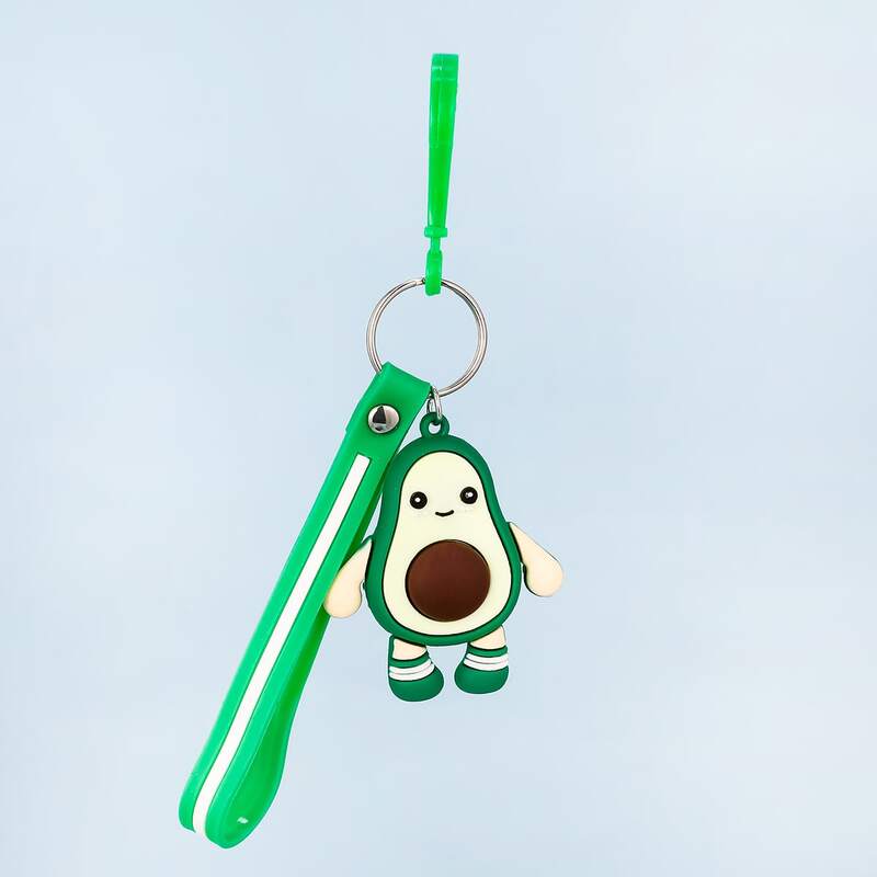 Cartoon Avocado Pendant Keychain, Green 
Cartoon Avocado Pendant Keychain, Green