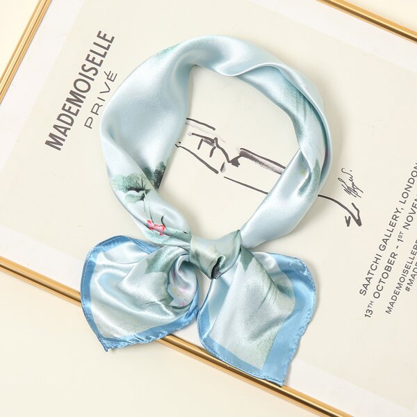 1pc Graphic Bandana, Blue