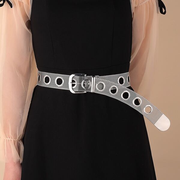 Simple Metal Belt, Silver