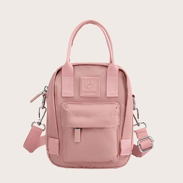 Minimalist Satchel Bag, Baby pink
