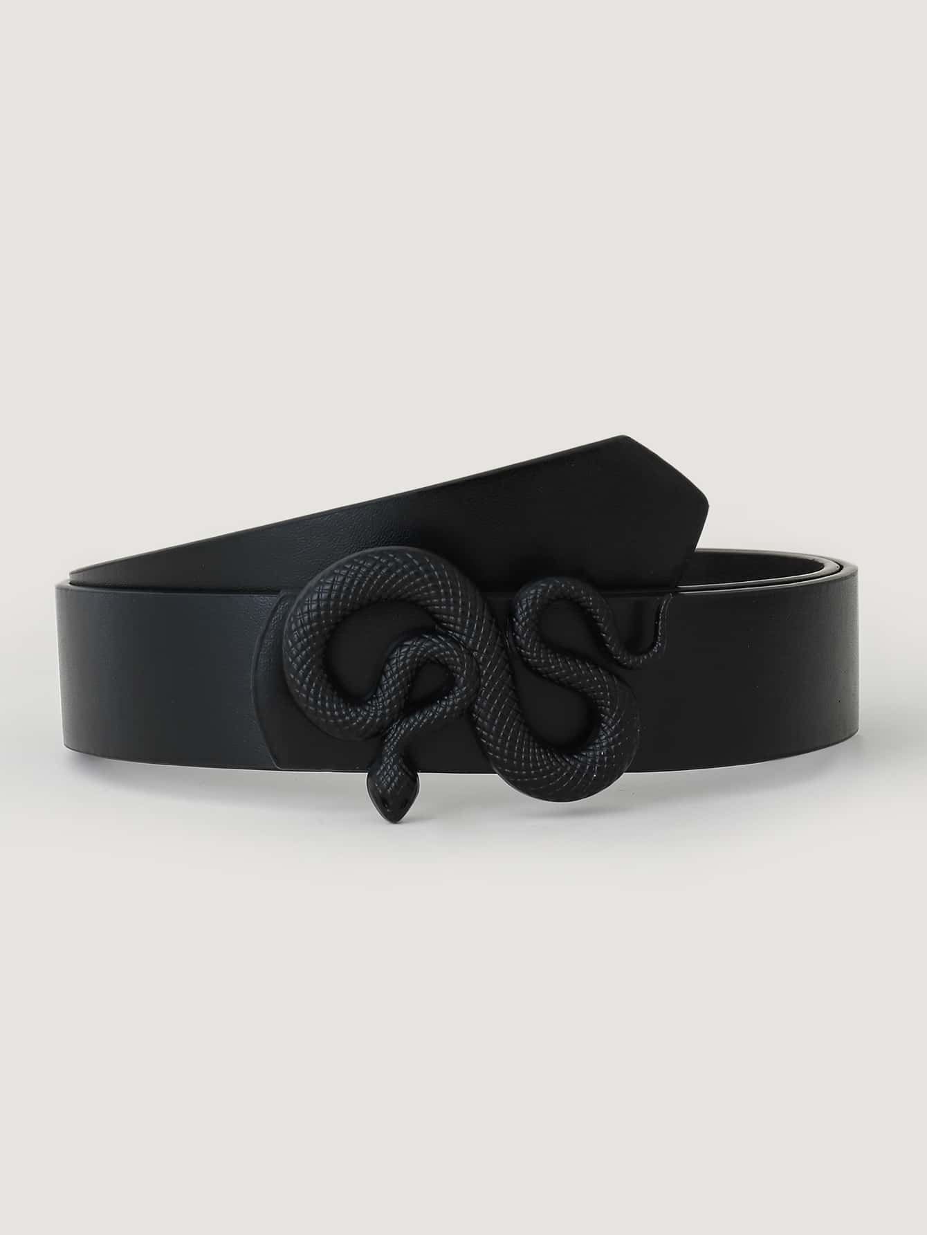 Cinturón con hebilla con diseño de serpiente callejera, ideal para Halloween, verano y escuela