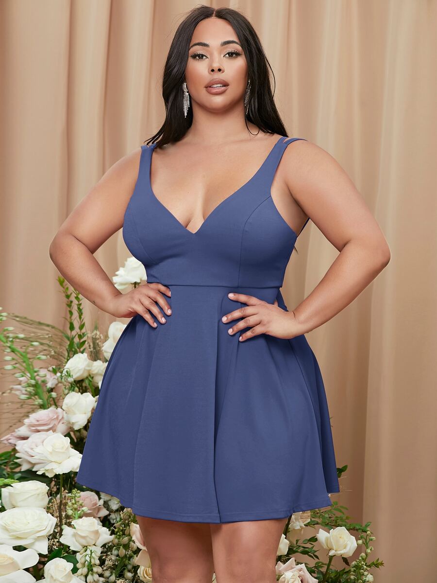 SHEIN Belle Plus Double Strap Dress