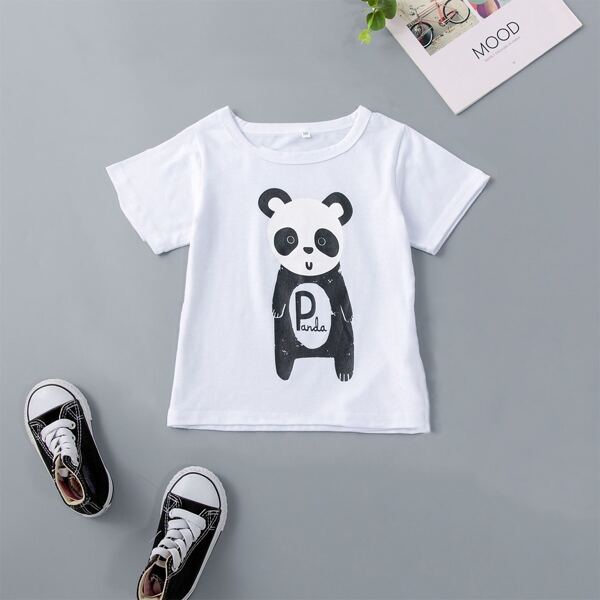 Toddler Girls Cartoon Graphic Tee, White