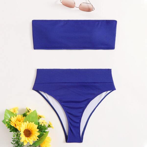 Бикини в рубчик, Ярко-синий 
Бикини в рубчик, Ярко-синий