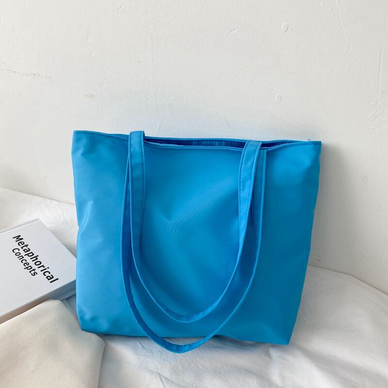 Solid Tote Bag, Blue 
Solid Tote Bag, Blue