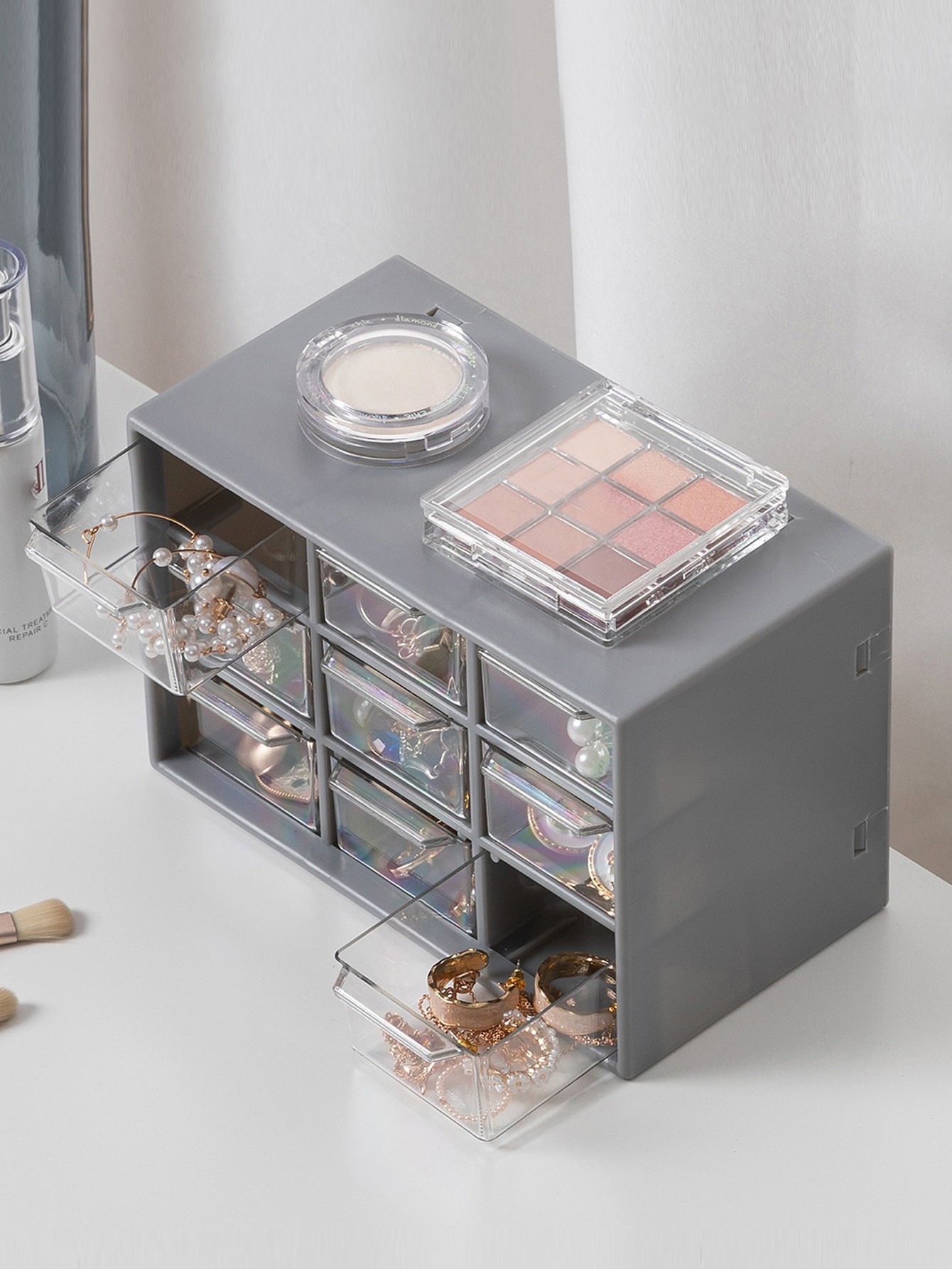 1pc Desktop Jewelry Storage Box