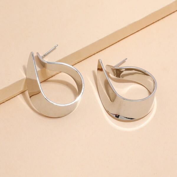 Minimalist Stud Earrings, Silver