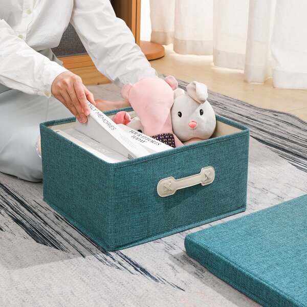 1pc Solid Color Storage Box, Dark green 
1pc Solid Color Storage Box, Dark green
