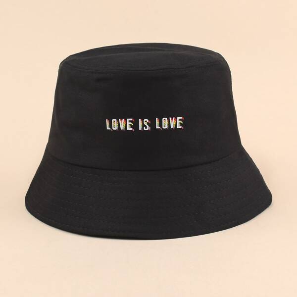 Letter Graphic Bucket Hat, Black
Letter Graphic Bucket Hat, Black