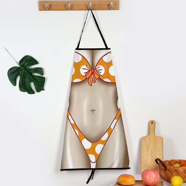 Bikini Print Apron, Multicolor