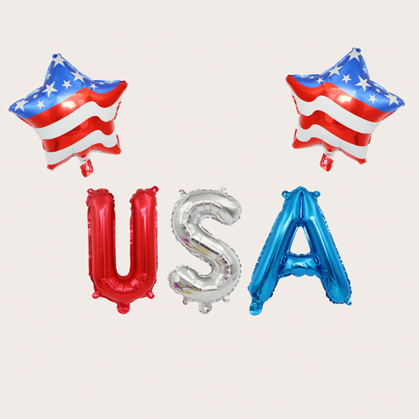5pcs Independence Day Balloon, Multicolor
5pcs Independence Day Balloon, Multicolor