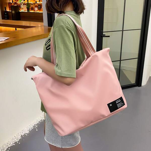 Large Capacity Tote Bag, Pink
