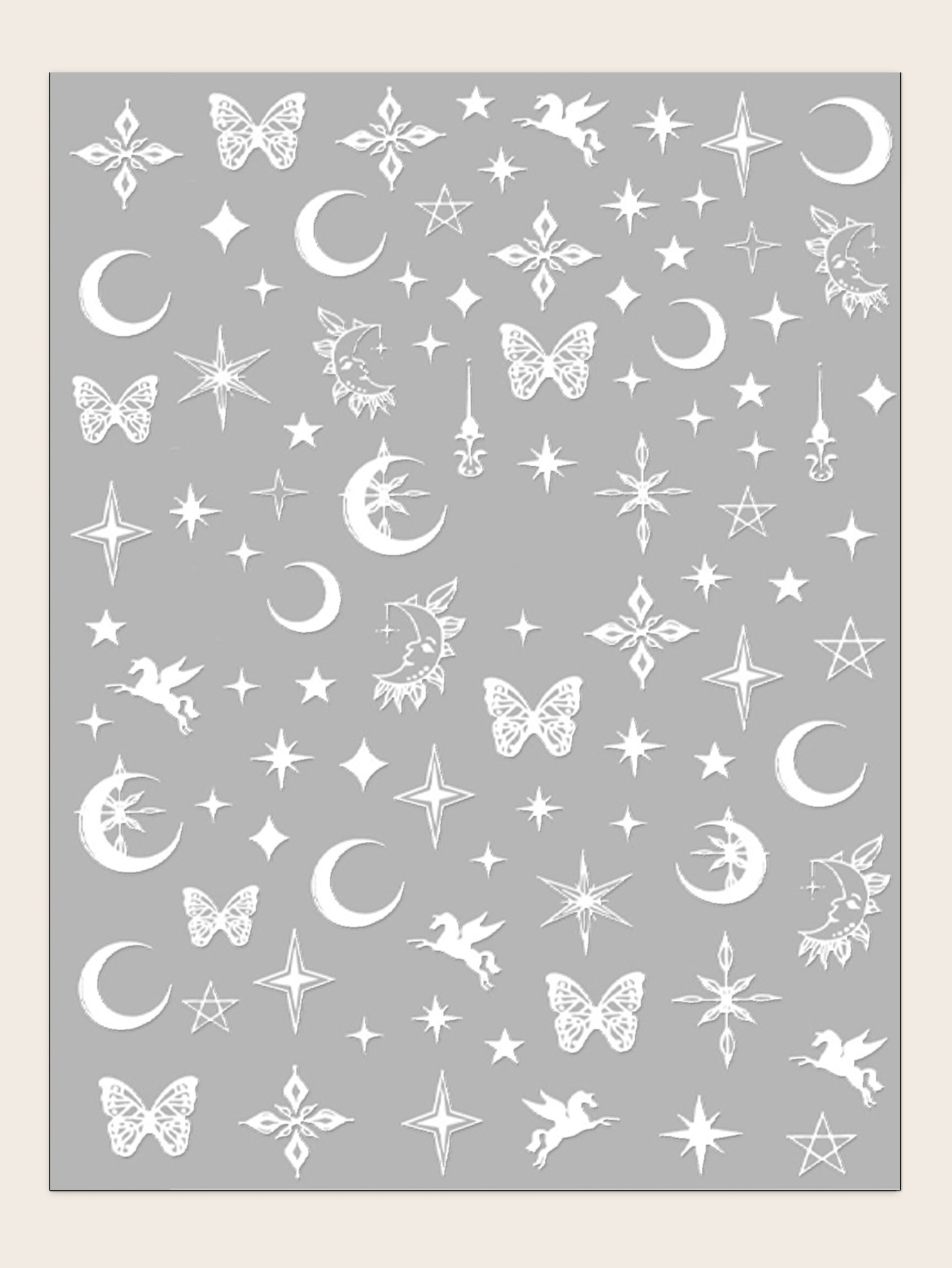 1sheet Star Pattern Nail Art Sticker