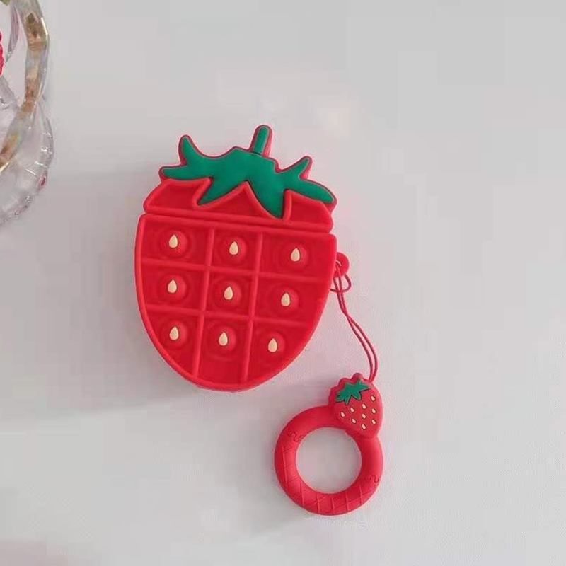 Strawberry Shaped Airpods Case, Red 
Strawberry Shaped Airpods Case, Red