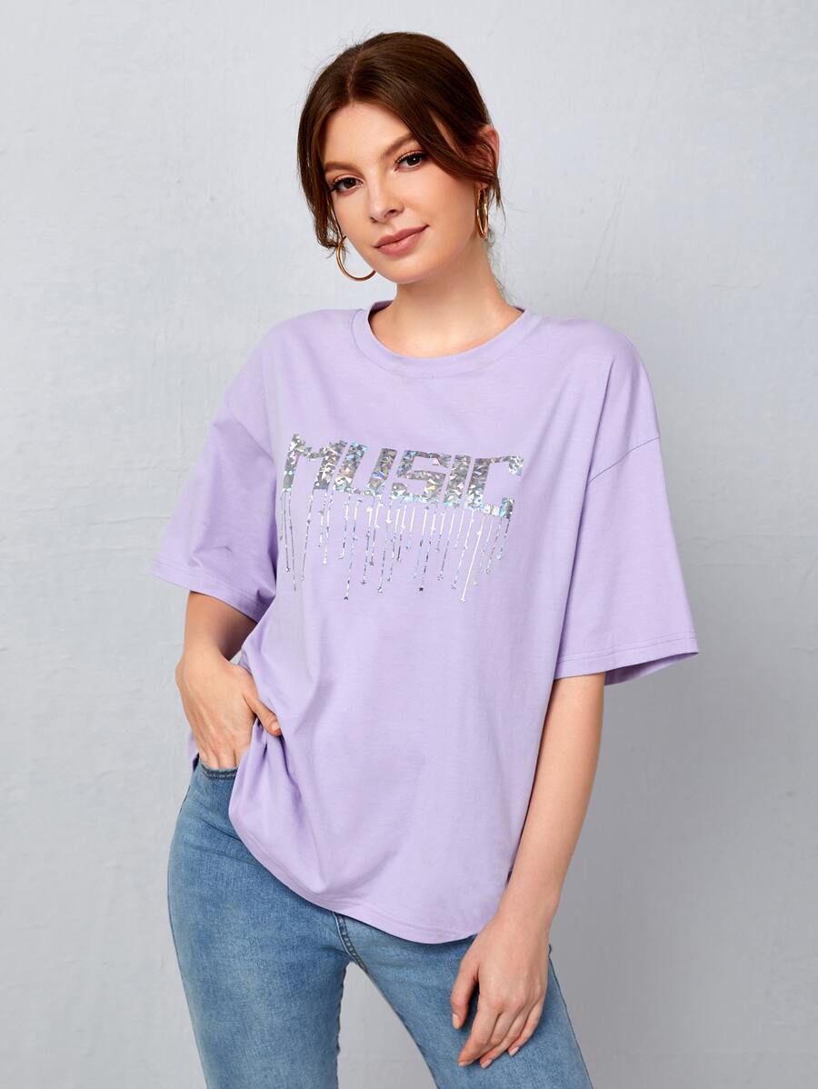 SHEIN T-shirt à lettres