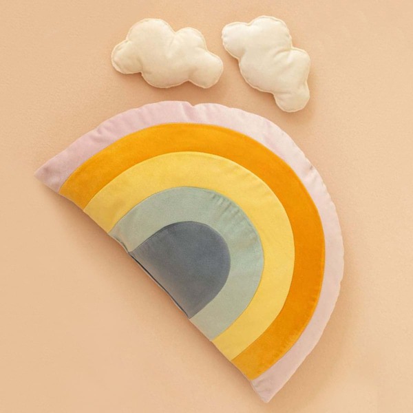 Newborn Unisex Photography Rainbow Stripe Pillow With 2pcs Cloud Shape Accessories, Multicolor
Newborn Unisex Photography Rainbow Stripe Pillow With 2pcs Cloud Shape Accessories, Multicolor