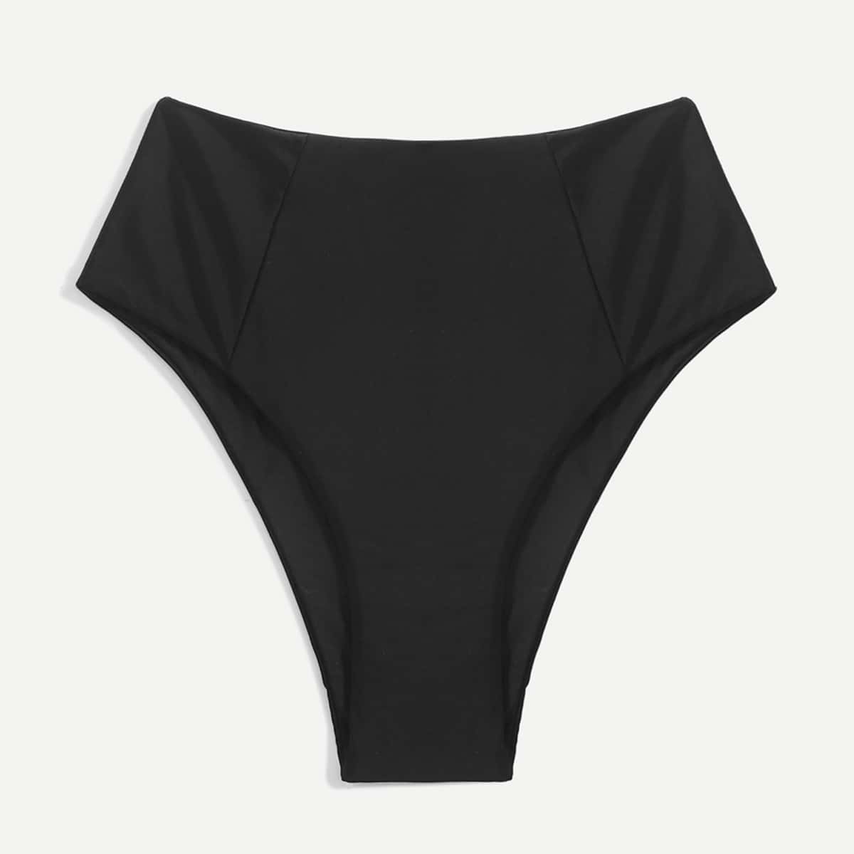 Simple Solid Bikini Bottom, Black 
Simple Solid Bikini Bottom, Black