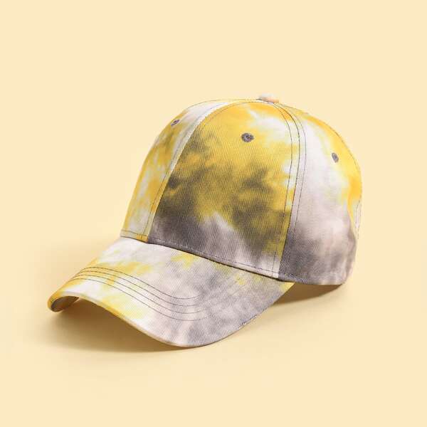 Kids Tie Dye Baseball Cap, Yellow