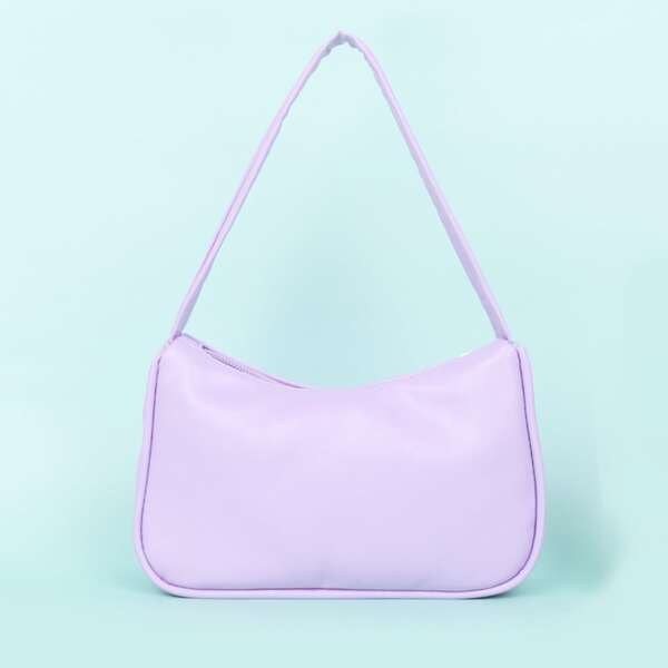 Girls Minimalist Shoulder Bag, Purple