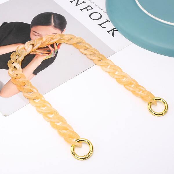 Chain Design Bag Strap, Champagne