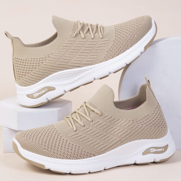 Lace-up Decor Sneakers, Camel
