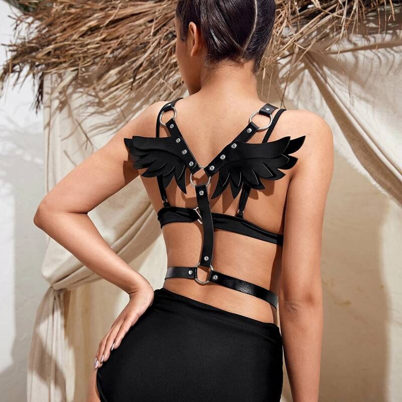 Ring Linked Body Harness, Black 
Ring Linked Body Harness, Black