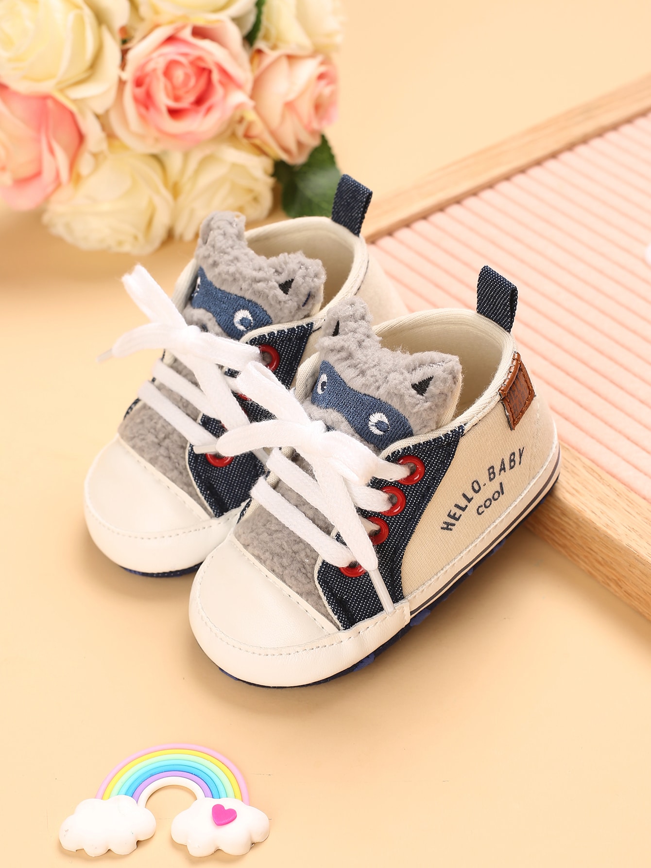 Baby Boy Color Block Laceup Front Sneakers