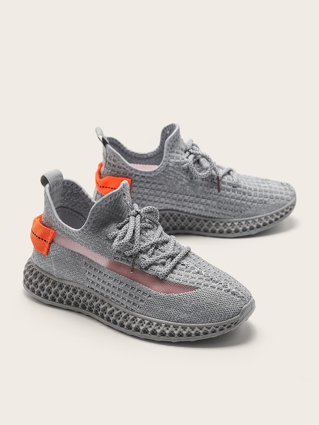 Lace Up Decor Running Shoes