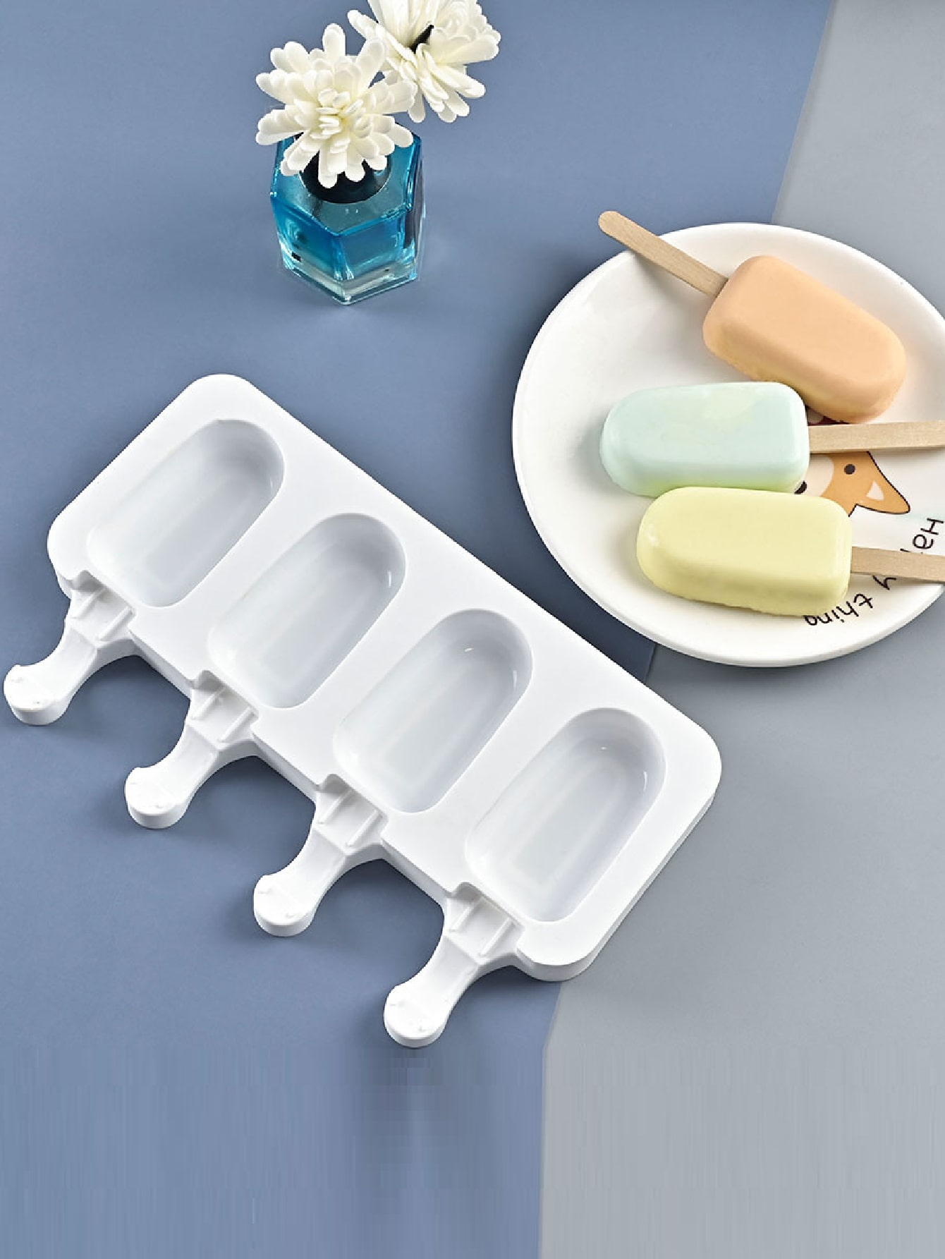 1pc Silicone Popsicle Mold With 10pcs Stick