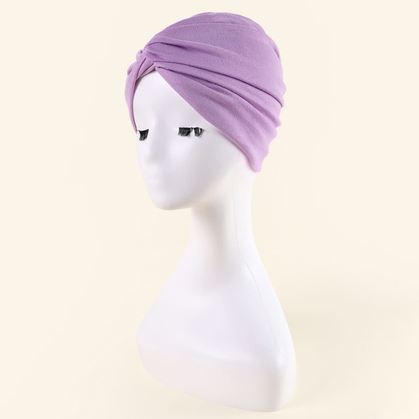 Plain Head Wrap, Mauve purple