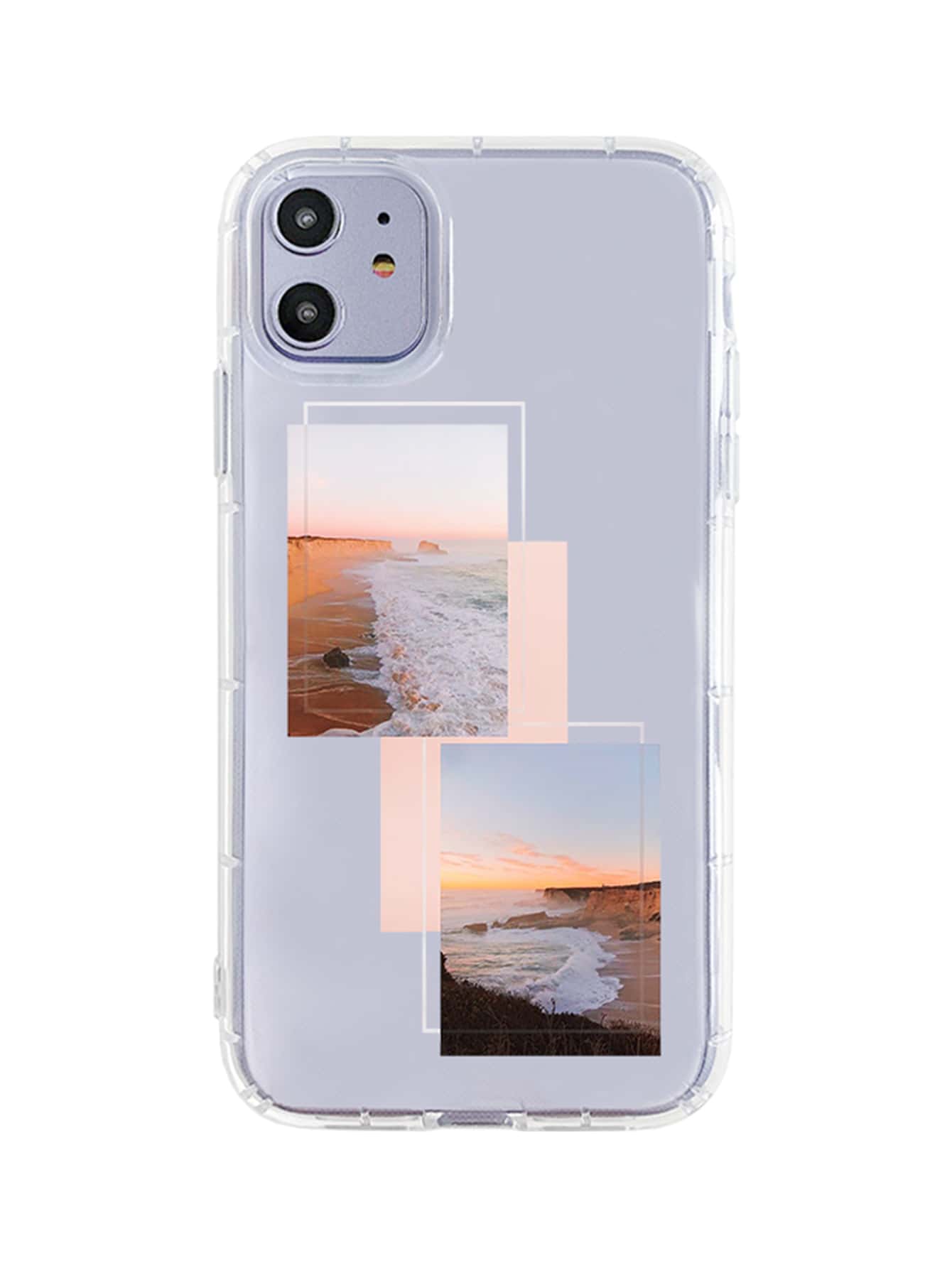 Landscape Print Clear Case Compatible With iPhone