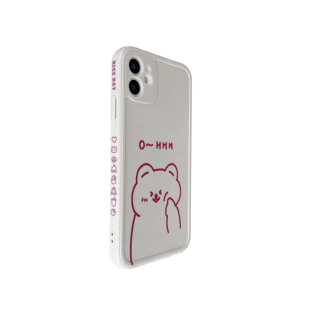 Cartoon Bear Phone Case, White 
Cartoon Bear Phone Case, White