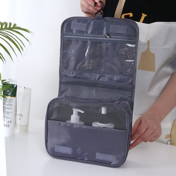 1pc Portable Travel Storage Bag, Grey