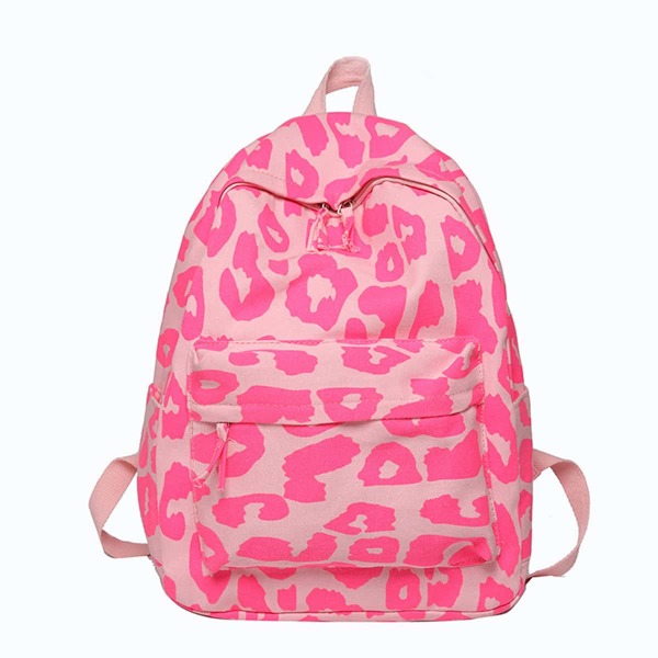 Leopard Pattern Backpack, Pink