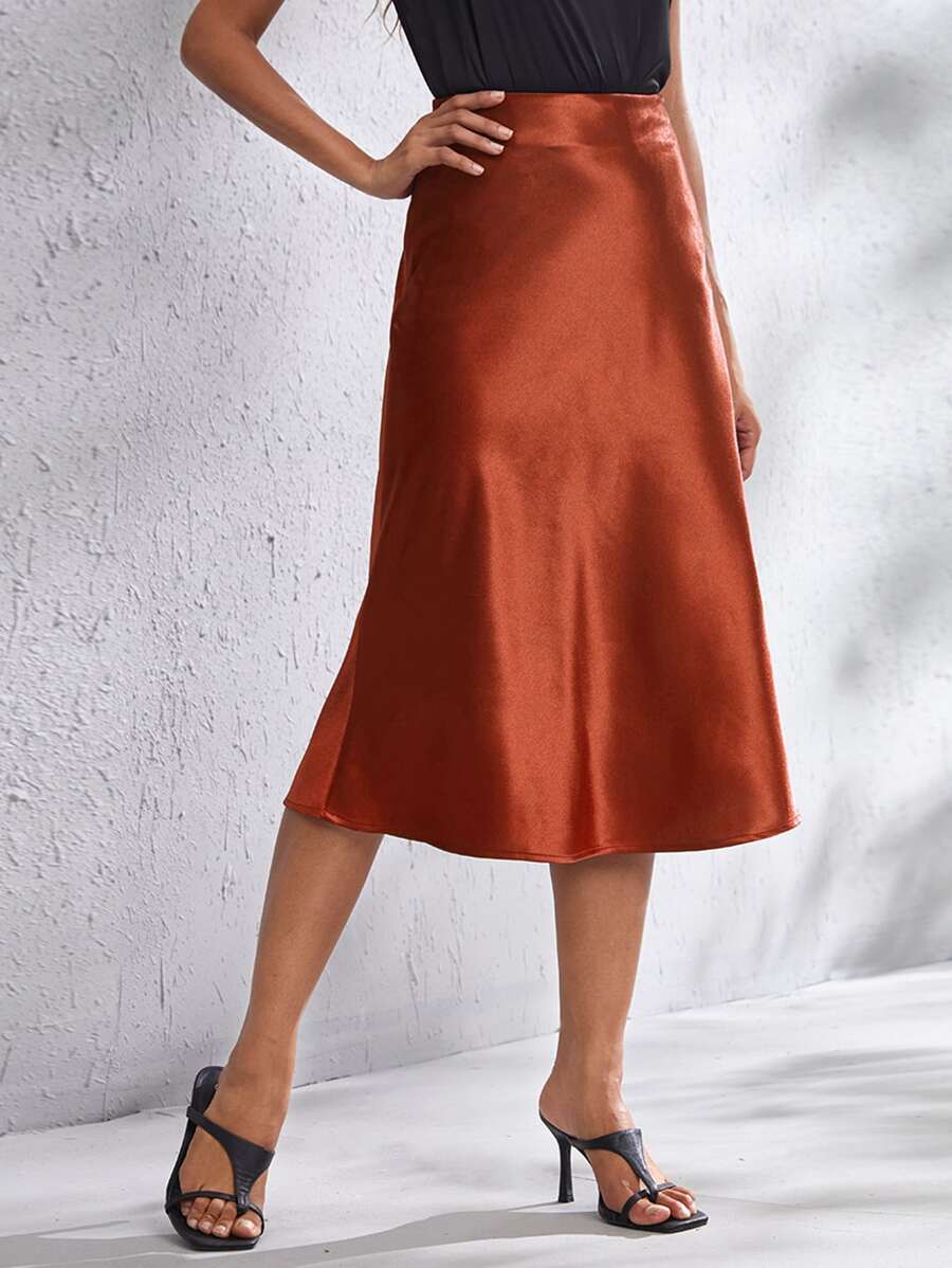 SHEIN BAE Elegant Vlak Rok Rits