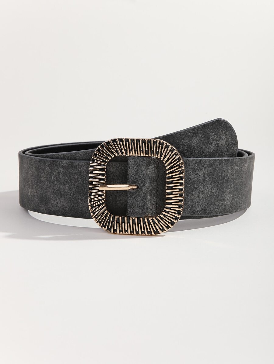 Boho Square Buckle Belt With Hole Punch Summer, School