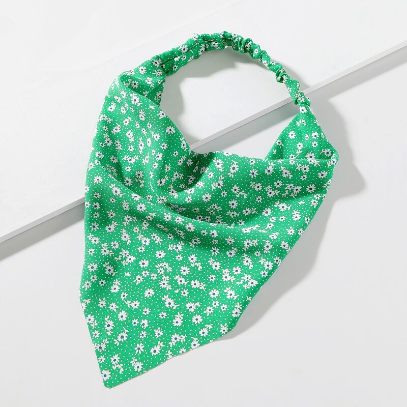 Flower Print Hair Band, Green 
Flower Print Hair Band, Green