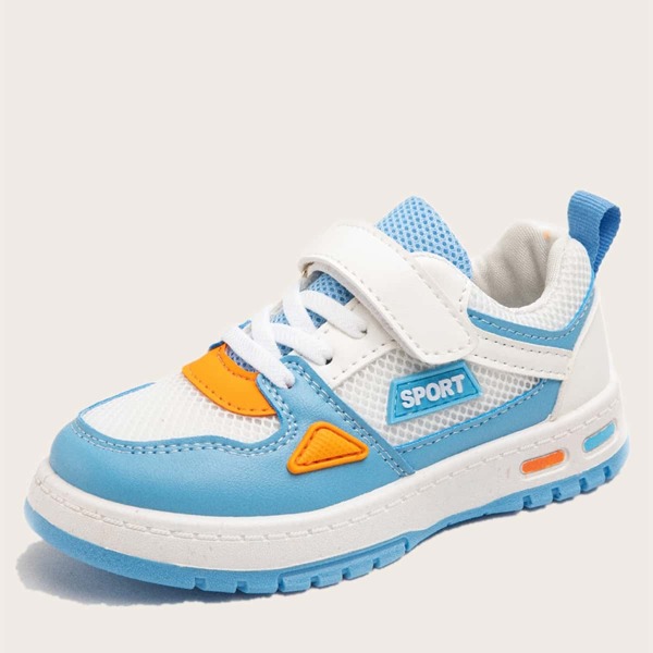 Toddler Girls Mesh Panel Sneakers, Blue