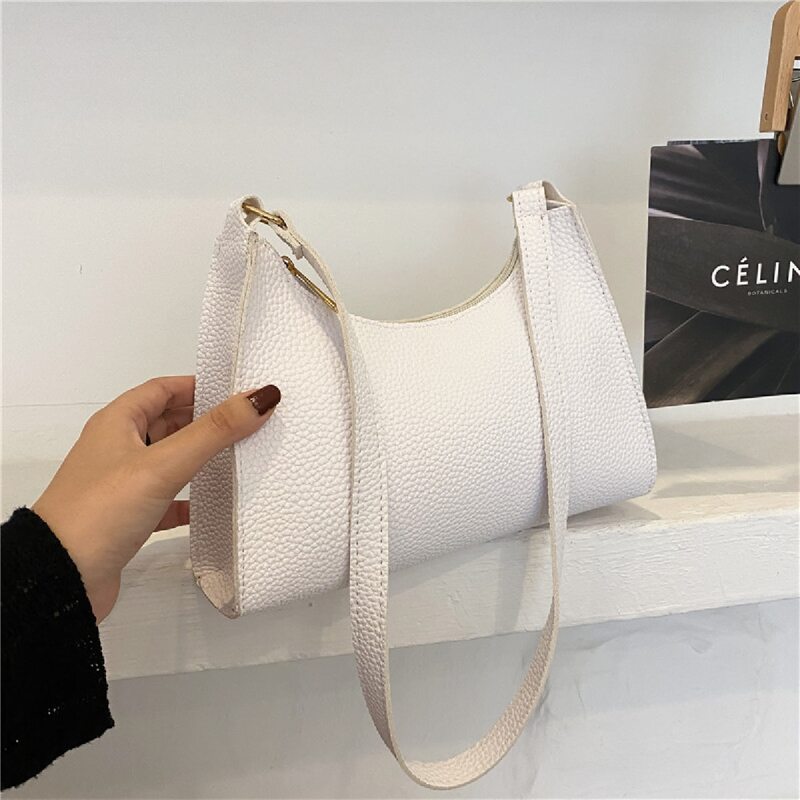 Minimalist Shoulder Bag, White 
Minimalist Shoulder Bag, White