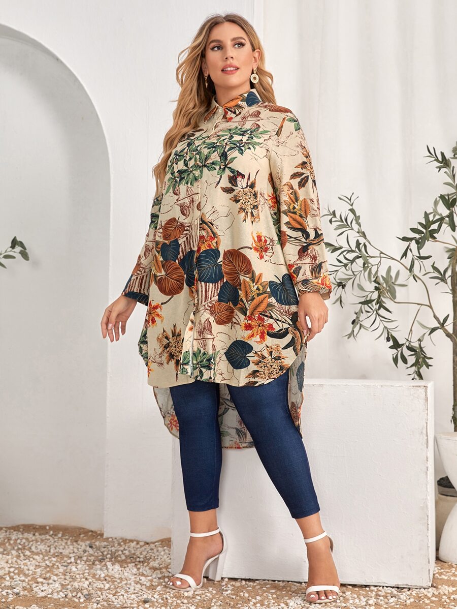 Mulvari Blouse tunique fleurie