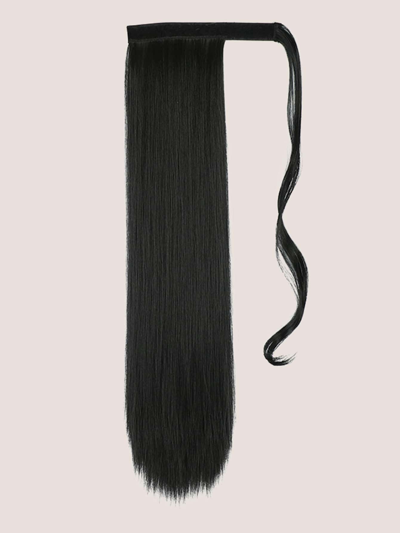 1pc Long Straight Hairpiece With Velcro