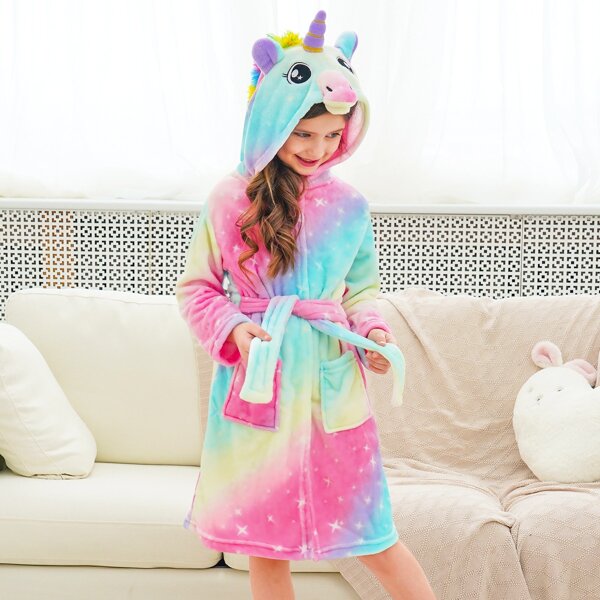 с поясом на пуговицах с вышивкой с бахромой с карманами Мультяшный принт тай дай милый Домашняя одежда для девочек, Многоцветный
с поясом на пуговицах с вышивкой с бахромой с карманами Мультяшный принт тай дай милый Домашняя одежда для девочек, Многоцветный