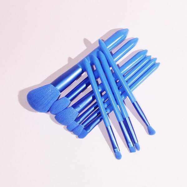 10pcs Makeup Brush Set, Royal blue