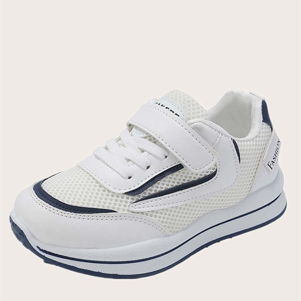 Toddler Girls Breathable Running Shoes, Blue and white