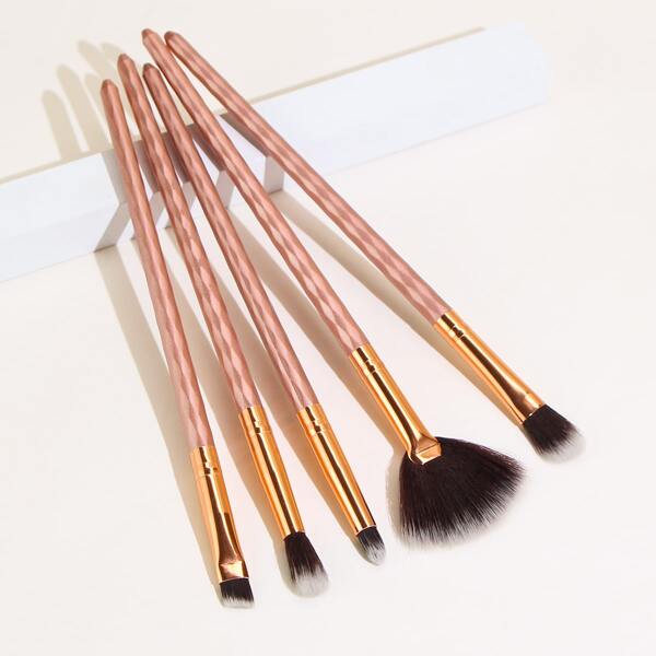 5pcs Makeup Brush Set, Gold