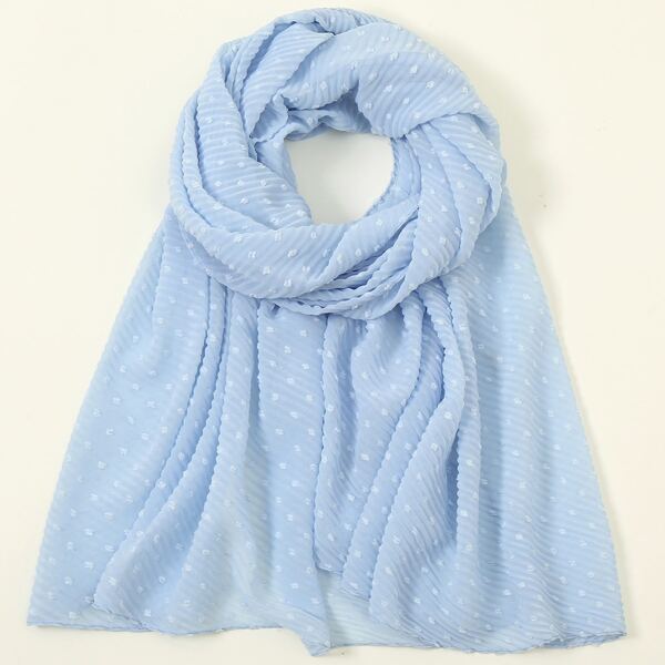 1pc Solid Scarf, Baby blue