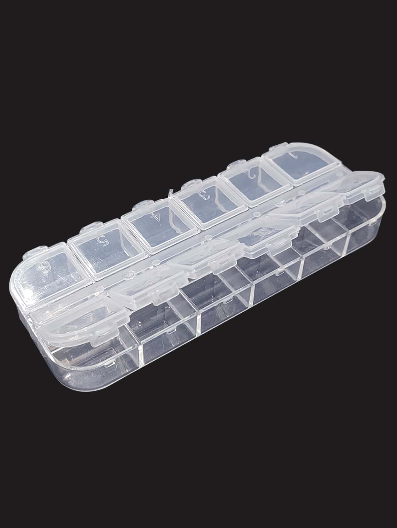 12 Grids Clear Nail Decoration Storage Box, 1pc Portable Makeup Organizer, Dust-Proof Travel Cosmetic Organizer Case For Nail Art Design Tools,Beads, Jewelry, Tools, Pill And Fishing Lures,Room,Home,Bedroom,Bathroom,House,Pink Room,Living Room Decor,Travel Stuff,Gift Bag,Gifts For Mom,Dad,Men,Friends,Teacher,Birthday,Wedding,Desk,Shelves,Accessories,Gift Boxes,Funny Gift,Storage